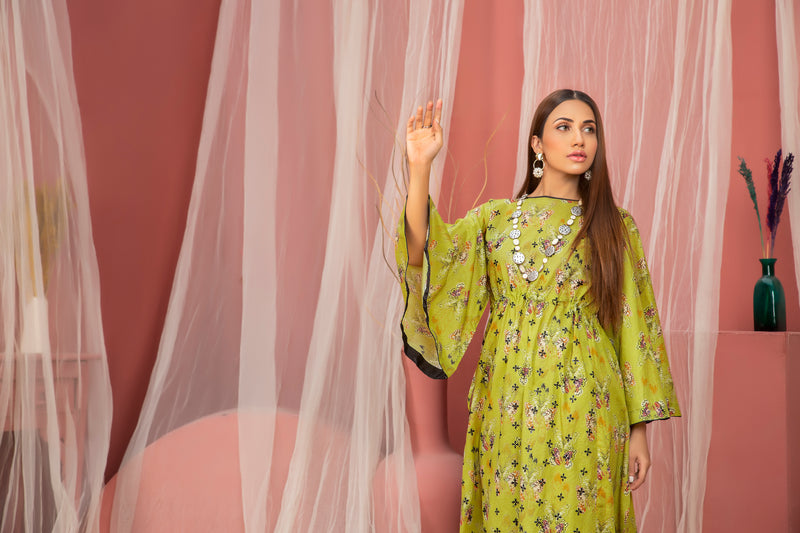 2 Piece Green Unstitched Doriya Linen
