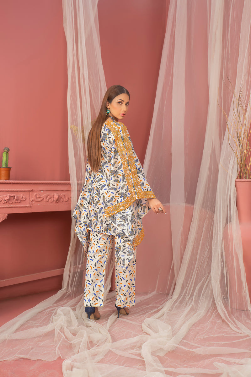 2 Piece Off-White Unstitched Doriya Linen