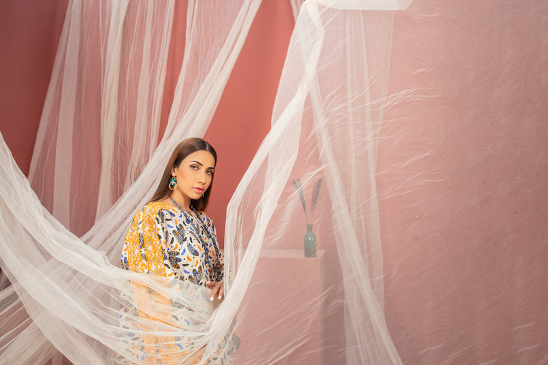 2 Piece Off-White Unstitched Doriya Linen